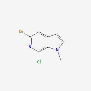 molecular formula C8H6BrClN2 B8593146 5-bromo-7-chloro-1-methyl-1H-pyrrolo[2,3-c]pyridine 