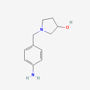 molecular formula C11H16N2O B8593177 4-((3-Hydroxy-pyrrolidin-1-yl)-methyl)-aniline 