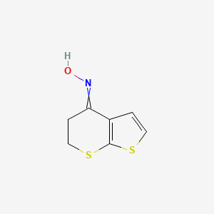 4H-Thieno[2,3-b]thiopyran-4-one, 5,6-dihydro-, oxime