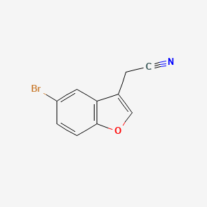 molecular formula C10H6BrNO B8593219 5-Bromo-3-(cyanomethyl)benzofuran 