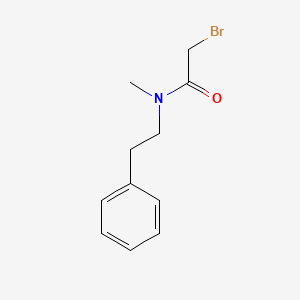 molecular formula C11H14BrNO B8593241 2-Bromo-N-methyl-N-phenethylacetamide CAS No. 73391-97-6