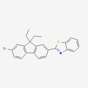 molecular formula C24H20BrNS B8593249 2-(7-Bromo-9,9-diethyl-9H-fluoren-2-YL)-1,3-benzothiazole CAS No. 225113-41-7