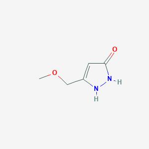 molecular formula C5H8N2O2 B8593261 5-Hydroxy-3-methoxymethylpyrazol 