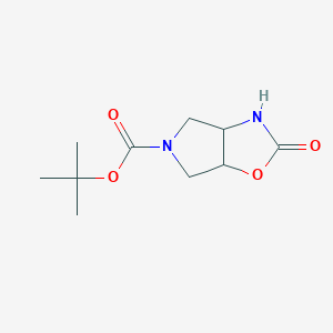 molecular formula C10H16N2O4 B8593293 tert-butyl 2-oxohexahydro-5H-pyrrolo[3,4-d][1,3]oxazole-5-carboxylate 