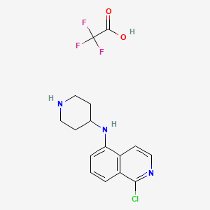 molecular formula C16H17ClF3N3O2 B8593303 4-(1-Chloro-5-isoquinolyl)aminopiperidine trifluoroacetate CAS No. 651308-01-9