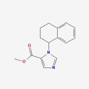 molecular formula C15H16N2O2 B8593321 3-(1,2,3,4-Tetrahydronaphthalen-1-YL)-3H-imidazole-4-carboxylic acid methyl ester CAS No. 18438-41-0
