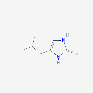 molecular formula C7H12N2S B8593346 2H-imidazole-2-thione, 1,3-dihydro-4-(2-methylpropyl)- 