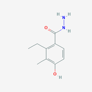 molecular formula C10H14N2O2 B8593359 2-Ethyl-4-hydroxy-3-methylbenzohydrazide 