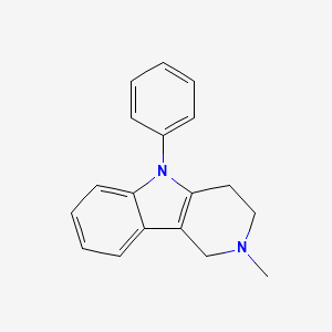 molecular formula C18H18N2 B8593373 2,3,4,5-tetrahydro-2-methyl-5-phenyl-1H-pyrido[4,3-b]indole 