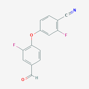 2-Fluoro-4-(2-fluoro-4-formylphenoxy)benzonitrile