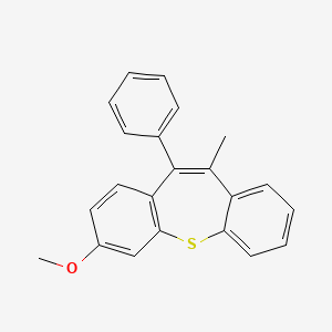 molecular formula C22H18OS B8593470 DIBENZO(b,f)THIEPIN, 3-METHOXY-10-METHYL-11-PHENYL- CAS No. 83807-06-1