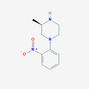 molecular formula C11H15N3O2 B8593472 (R)-(+)-3-methyl-1-(2-nitrophenyl)-piperazine 