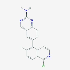 molecular formula C19H15ClN4 B8593504 6-(1-chloro-6-methylisoquinolin-5-yl)-N-methylquinazolin-2-amine 