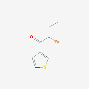 molecular formula C8H9BrOS B8593511 2-Bromo-1-thiophen-3-yl-butan-1-one 