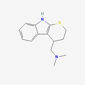 molecular formula C14H18N2S B8593550 4-((Dimethylamino)methyl)-2,3,4,9-tetrahydrothiopyrano(2,3-b)indole CAS No. 73425-59-9