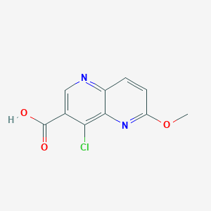 molecular formula C10H7ClN2O3 B8593611 4-Chloro-6-methoxy-[1,5]naphthyridine-3-carboxylic acid 
