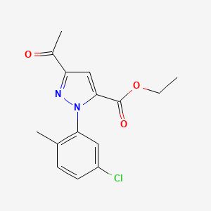 ethyl 3-acetyl-1-(5-chloro-2-methylphenyl)-1H-pyrazole-5-carboxylate