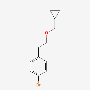 molecular formula C12H15BrO B8593681 1-bromo-4-[2-(cyclopropylmethoxy)ethyl]Benzene 
