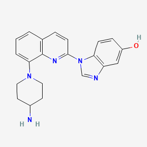 B8593689 1-[8-(4-Amino-piperidin-1-yl)-quinolin-2-yl]-1H-benzoimidazol-5-ol CAS No. 343786-56-1