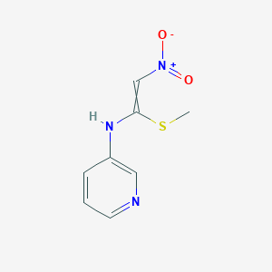 molecular formula C8H9N3O2S B8593706 N-[1-(Methylsulfanyl)-2-nitroethenyl]pyridin-3-amine CAS No. 121563-96-0