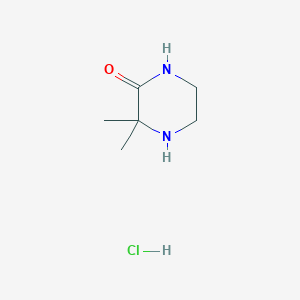 molecular formula C6H13ClN2O B8593723 3,3-Dimethylpiperazin-2-one hydrochloride CAS No. 1104383-07-4