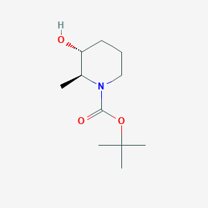 molecular formula C11H21NO3 B8593740 tert-butyl (2S,3R)-3-hydroxy-2-methylpiperidine-1-carboxylate 
