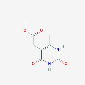 molecular formula C8H10N2O4 B8593771 Methyl 2-(6-methyl-2,4-dioxo-1,2,3,4-tetrahydropyrimidin-5-yl)acetate 