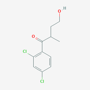 molecular formula C11H12Cl2O2 B8593785 1-(2,4-Dichlorophenyl)-4-hydroxy-2-methylbutan-1-one CAS No. 684215-18-7