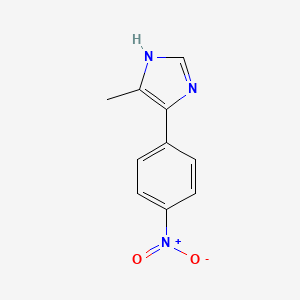 molecular formula C10H9N3O2 B8593789 5-Methyl-4-(4-nitro-phenyl)-imidazole 