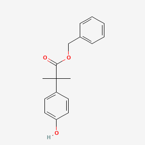 molecular formula C17H18O3 B8593791 Benzyl 2-(4-hydroxyphenyl)-2-methylpropanoate 