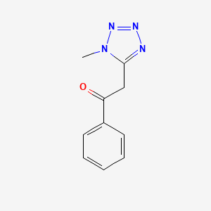 molecular formula C10H10N4O B8593833 1-Phenyl-2-(1-methyl-1H-tetrazole-5-yl)ethanone 
