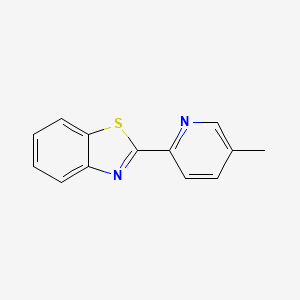 molecular formula C13H10N2S B8593886 2-(5-Methylpyridin-2-yl)-1,3-benzothiazole CAS No. 41806-41-1