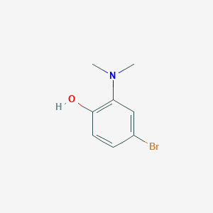 molecular formula C8H10BrNO B8593892 4-Bromo-2-(dimethylamino)phenol 