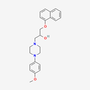 molecular formula C24H28N2O3 B8593941 1-(4-Methoxy-phenyl)-4-[3-(naphth-1-yloxy)-2-hydroxypropyl]-piperazine 