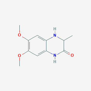molecular formula C11H14N2O3 B8593978 6,7-Dimethoxy-3-methyl-3,4-dihydroquinoxalin-2(1H)-one 