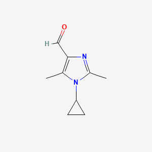 molecular formula C9H12N2O B8593985 1-Cyclopropyl-2,5-dimethyl-1H-imidazole-4-carbaldehyde CAS No. 824432-06-6