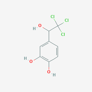 molecular formula C8H7Cl3O3 B8594014 4-(2,2,2-Trichloro-1-hydroxyethyl)benzene-1,2-diol CAS No. 50597-27-8