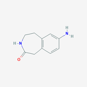 molecular formula C10H12N2O B8594044 7-Amino-1,3,4,5-tetrahydro-2H-3-benzazepin-2-one CAS No. 919099-03-9