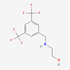 molecular formula C11H11F6NO B8594055 N-[3,5-bis(trifluoromethyl)benzyl]-N-(2-hydroxyethyl)amine 