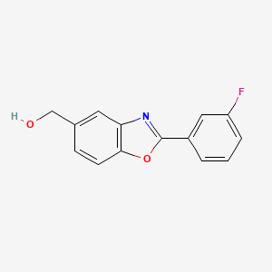 molecular formula C14H10FNO2 B8594130 [2-(3-Fluoro-phenyl)-benzooxazol-5-yl]-methanol 