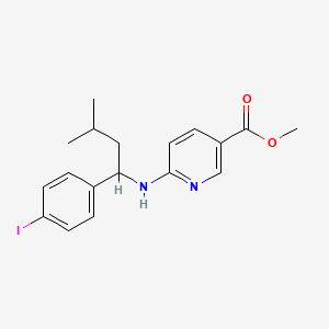 molecular formula C18H21IN2O2 B8594140 Methyl 6-(1-(4-iodophenyl)-3-methylbutylamino)nicotinate 