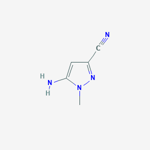 molecular formula C5H6N4 B8594145 5-Amino-1-methyl-1H-pyrazole-3-carbonitrile 