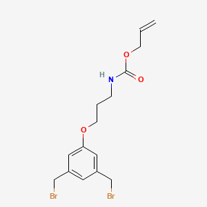 molecular formula C15H19Br2NO3 B8594150 1-(3-Allyloxycarbonylamino-propyloxy)-3,5-bis-(bromomethyl)-benzene 