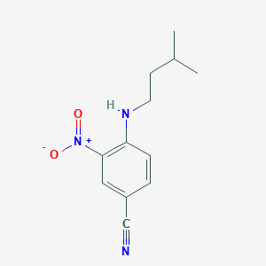 molecular formula C12H15N3O2 B8594177 4-(3-Methyl-butylamino)-3-nitro-benzonitrile 