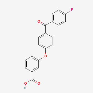 molecular formula C20H13FO4 B8594185 3-[4-(4-Fluorobenzoyl)phenoxy]benzoic acid CAS No. 114112-86-6