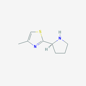 molecular formula C8H12N2S B8594195 (S)-4-methyl-2-(pyrrolidin-2-yl)thiazole 