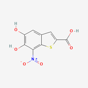 molecular formula C9H5NO6S B8594207 5,6-Dihydroxy-7-nitro-1-benzothiophene-2-carboxylic acid CAS No. 921197-07-1