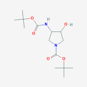 tert-Butyl 3-[(tert-butoxycarbonyl)amino]-4-hydroxypyrrolidine-1-carboxylate