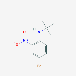 molecular formula C11H15BrN2O2 B8594225 (4-Bromo-2-nitro-phenyl)-(1,1-dimethyl-propyl)-amine 