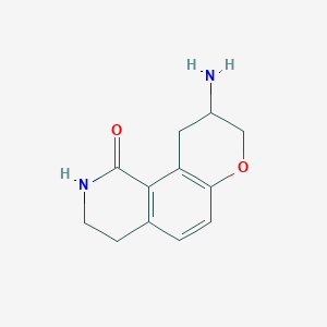 molecular formula C12H14N2O2 B8594278 9-amino-3,4,9,10-tetrahydro-2H-pyrano[2,3-h]isoquinolin-1(8H)-one CAS No. 917884-70-9